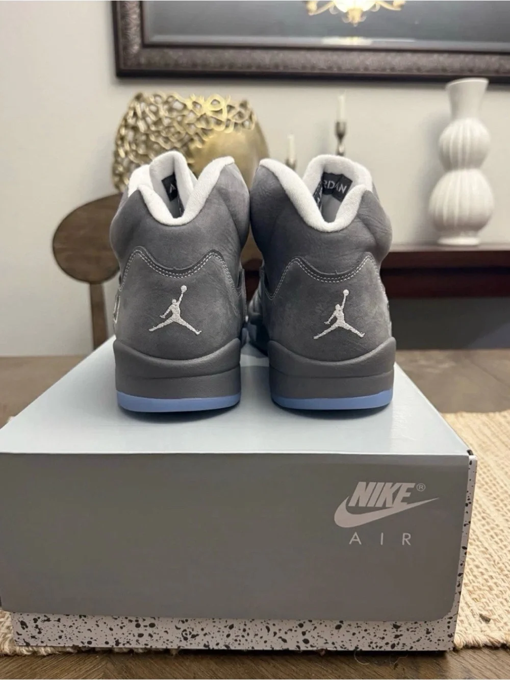 Men's Grey Suede High-Top Sneakers